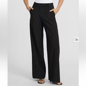 NWT Express Editor Studio Stretch Twill Mid Rise Pinstripe Trouser Pant